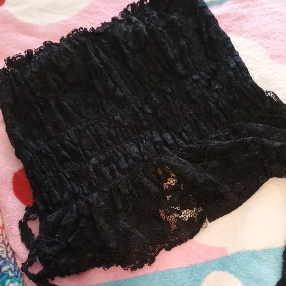 Wet Seal Black Lace bustier Top
